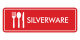 Signs ByLITA Standard Silverware Door or Wall Sign Easy Installation | Durable Construction | Kitchen Essentials | Hygiene | AirBnB Signs