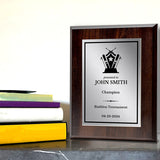 Biathlon Customizable Wooden Award Plaque | Easel Mount Option | Achievement and Recognition Personalizable Plaques | Sports Award