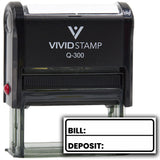 All Quality Bill Deposit Self-Inking Rubber Stamp | Business and Packaging Stamps