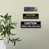 Standard Caution Water Gets Very Hot Wall or Door Sign Multipack
