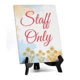 Signs ByLita Staff only, Blue Watercolor Table Sign (6 x 8