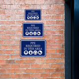 Classic Framed Plus PPE Required in This Area — Wall or Door Sign | Safety & PPE - Sign
