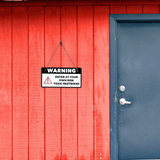 Warning Enter At Your Own Risk Toxic Restroom 5" x 10" Hanging Wall or Door Sign | Safety Signs