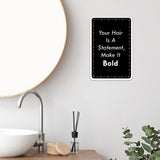 Portrait Round Plus our Hair Is A Reflection Of Your Personality, Let's Make It Shine! Door or Wall Sign | Hair Stylist Inspirational Positive Decoration