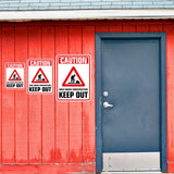 Portrait Round Plus Caution Area Under Construction Keep Out Wall or Door Sign | Health And Safety Signage