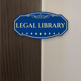 Victorian Plus Legal Library Wall or Door Sign | Legal and Courtroom Decoration