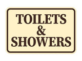 Classic Framed Toilets & Showers Wall or Door Sign