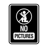 Signs ByLITA Portrait Round No pictures Wall or Door Sign