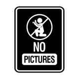 Signs ByLITA Portrait Round No pictures Wall or Door Sign