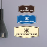 Fancy Fire Assembly Point Wall or Door Sign