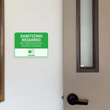 Classic Framed Plus Sanitizing Required Before Entering Patient Rooms Door or Wall Sign | Hygiene and Safety Signage