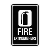 Signs ByLITA Portrait Round Fire Extinguishers Wall or Door Sign