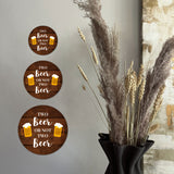 Circle Plus Two Beer Or Not Two Beer Door or Wall Sign | Funny Home Decor