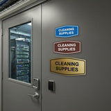 Signs ByLITA Fancy Cleaning Supplies Sign | Durable Plastic | Vibrant Colors | Powerful Foam Tape