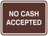 Signs ByLITA Classic Framed NO CASH ACCEPTED Door or Wall Sign Durable Plastic | Easy Installation | Elegant Design