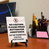 Customer Notification Bilingual Table Signs with Acrylic Stand (6x8“)