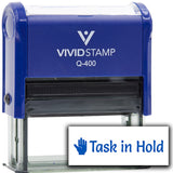 Vivid Stamp Task in Hold Self-Inking Rubber Stamps Teachers And Schools | Motivational Stamps For Children | Re-inkable Ink Pad
