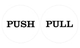 2" Round Push Pull Door Signs (Multipacks)