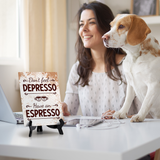 Coffee Lover's Table Sign with Acrylic Stand (6x8“) | Coffee Lovers | Office & Home Table Signs