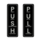 Signs ByLITA Vertical Push and Pull - Christian Door Signs (Christian Motivational Acronym) Door Sign