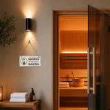 Please Shower Before Entering Sauna' - 5 x 10" Hanging Sign | Spa/Sauna Signage