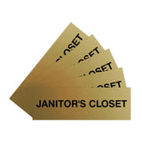Basic Janitor's Closet Door/Wall Sign (Multipack)