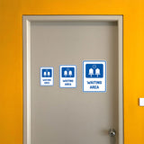 Portrait Round Plus Waiting Area Wall or Door Sign | General Public Signage