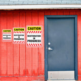 Portrait Round Plus Restoration In Progress Wall or Door Sign | Health And Safety Signage