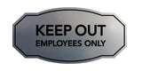 Signs ByLITA Victorian Keep Out Employees Only Business Wall or Door Sign