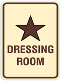 Signs ByLITA Portrait Round Dressing room Sign - Laser-Engraved Lettering | Durable ABS Plastic | Vibrant Colors | Powerful Foam Tape