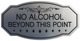 Signs ByLITA Victorian No Alcohol Beyond This Point Wall or Door Sign - Easy Installation | Durable Wall or Door