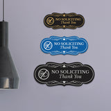 Designer No Soliciting Thank You (Doorbell) Wall or Door Sign