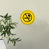 Circle Plus No Smoking Wall or Door Sign | Easy Installation | Health & Safety Signage