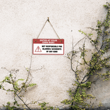Enter At Your Own Risk! Not Responsible For Injuries/ Accidents Of Any Kind 5" x 10" Hanging Wall or Door Sign | Safety Signs