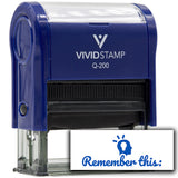 Vivid Stamp Remember This: Self-Inking Rubber Stamps Teachers And Schools | Motivational Stamps For Children | Re-inkable Ink Pad