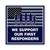Square Plus We Support Our First Responders Wall or Door Sign | Police Emergency Services Appreciation Signage