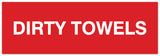 Signs ByLITA Basic Dirty Towels Sign | Laundry Room or Spa Organization (Multipacks)