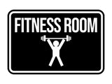 Classic Framed Fitness Room Wall or Door Sign
