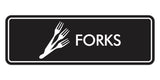 Signs ByLITA Standard Forks Door or Wall Sign Easy Installation | Durable Construction | Kitchen Essentials | Hygiene | AirBnB Signs