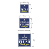 Square Plus Please Remember To Flush Thank You Wall or Door Sign | Public Restrooms Signage