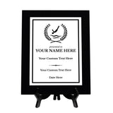 Diving Customizable Black Frame Wooden Award Plaque | Easel Mount Option | Achievement and Recognition Personalizable Plaques | Sports Award