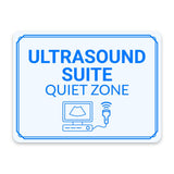 Classic Framed Plus Ultrasound Suite – Quiet Zone Door or Wall Sign | Hygiene and Safety Signage