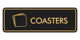 Signs ByLITA Standard Coasters Door or Wall Sign Easy Installation | Durable Construction | Kitchen Essentials | Hygiene | AirBnB Signs