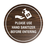 Circle Please Use Hand Sanitizer Before Entering Sign