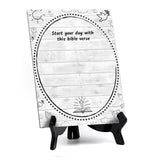 Start your day with this bible verse Wipe Dry Table Sign (6x8") Office And Home Reminders | Personal Schedule | No Pen Included