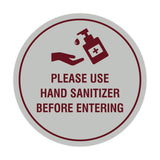 Circle Please Use Hand Sanitizer Before Entering Sign
