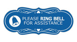 Designer Please Ring Bell for Assistance (Classic Bell) Wall or Door Sign