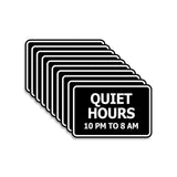 Signs ByLITA Classic Framed, Quiet Hours 10 pm to 8 am Wall or Door Sign (Multipacks)
