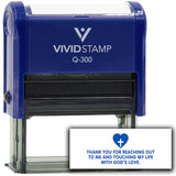 Vivid Stamp Thank you for reaching out to me and touching my life with God’s love Self-Inking Rubber Stamp Self-Inking Rubber Stamps