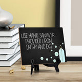 Signs ByLITA Use Hand Sanitizer Provided Upon Entry & Exit, Hygiene Table Sign, 6" x 8"